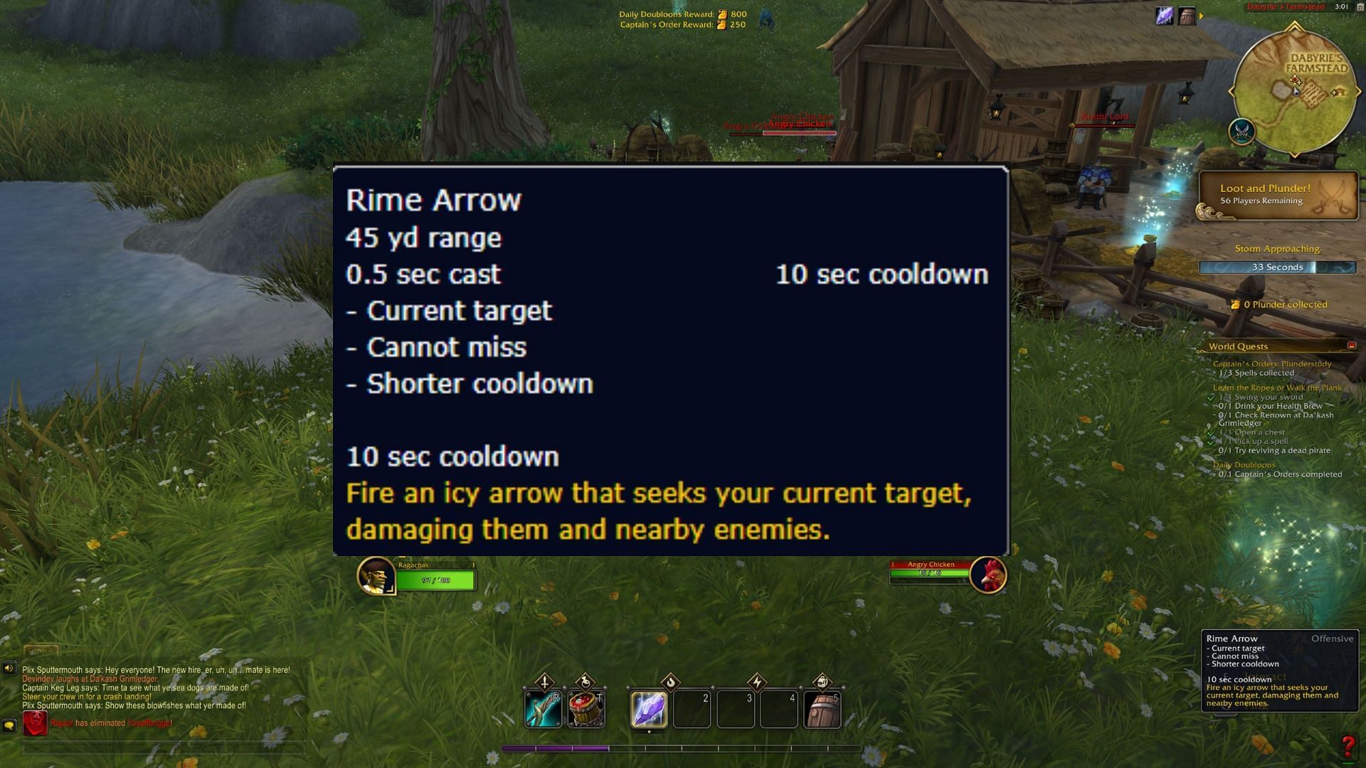 Rime Arrow in WoW (Image via Blizzard Entertainment)