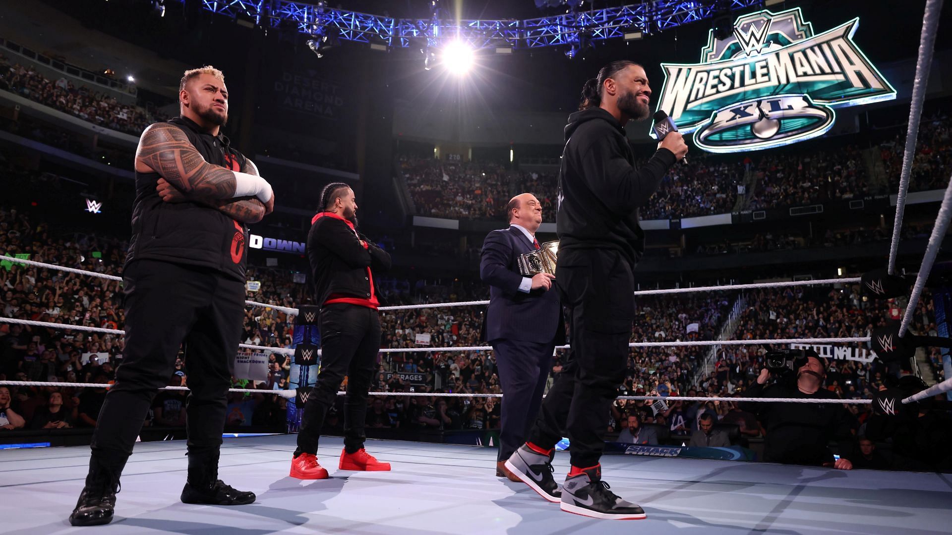 Roman Reigns and The Bloodline appear on WWE SmackDown