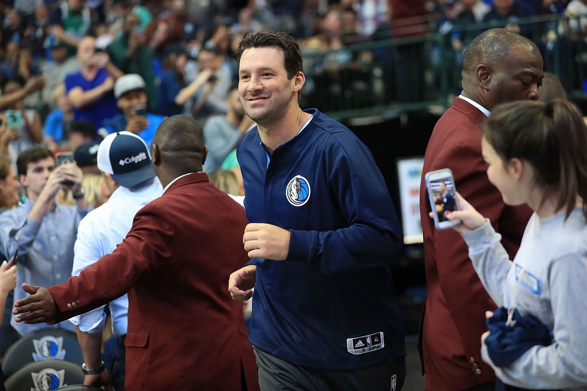 Tony Romo is a staple at Dallas Mavericks games.