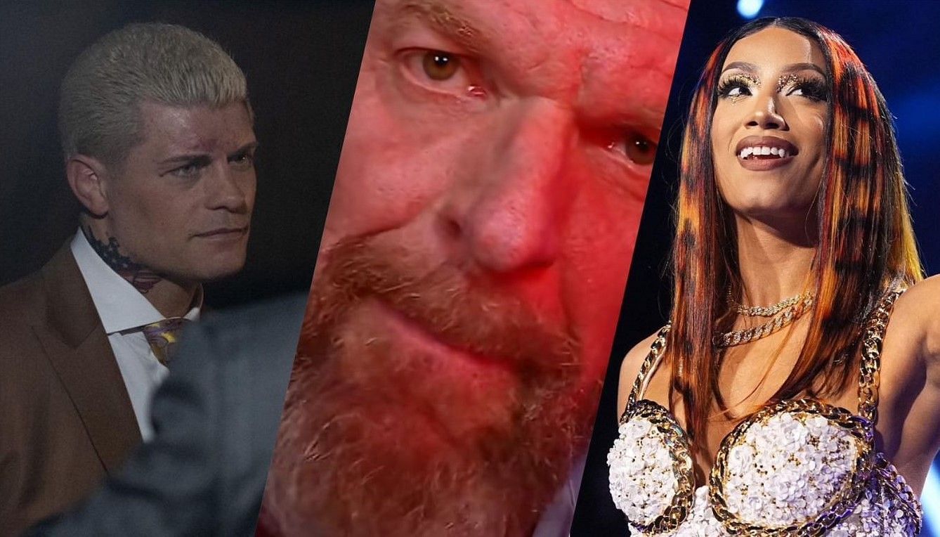 Cody Rhodes, Triple H, Mercedes Mone (Image Credits: WWE and AEW)