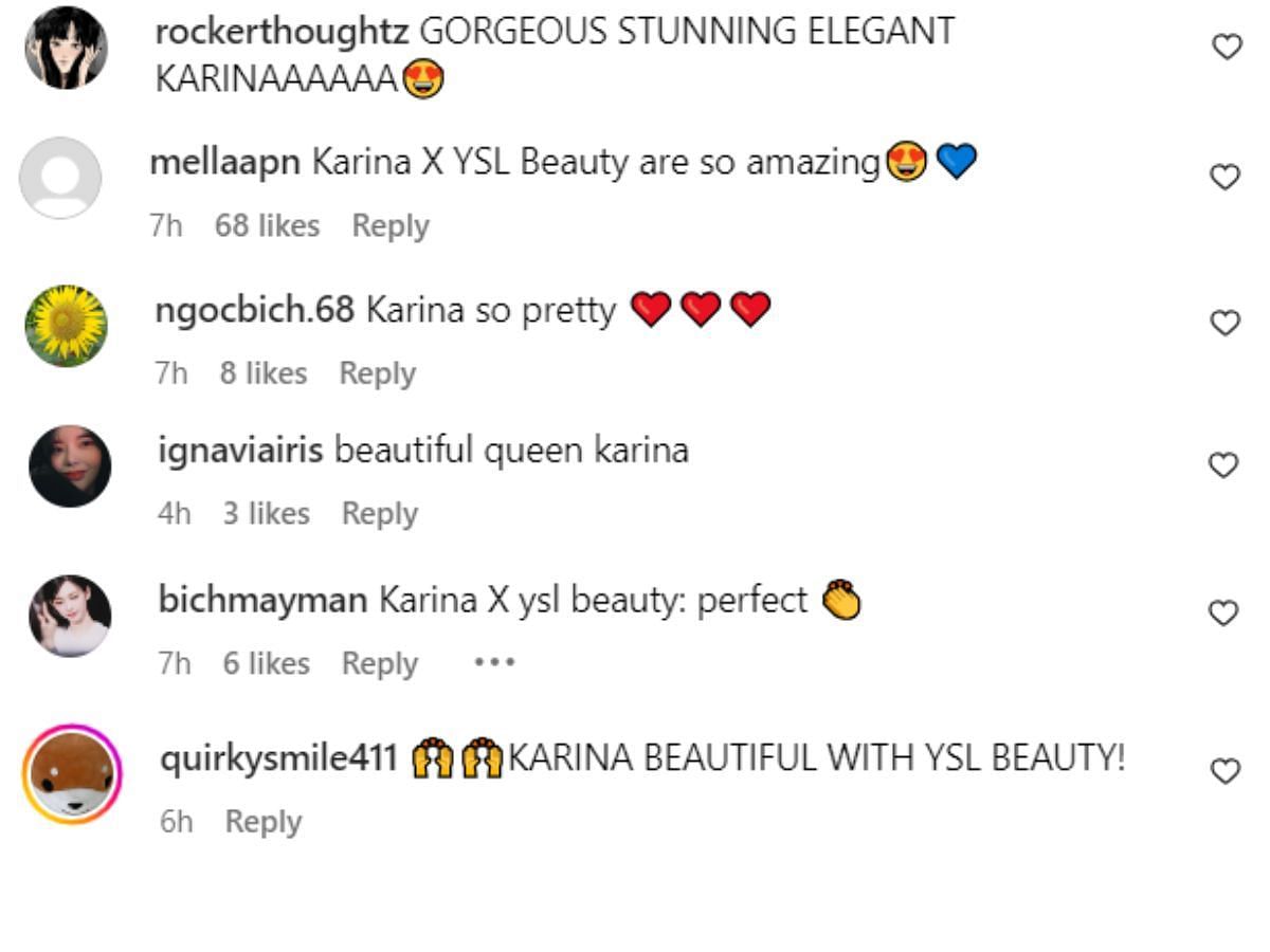 Netizens are praising the new look of Karina for the latest YSL Loveshine Watershine lipstick campaign (Image via Sportskeeda)