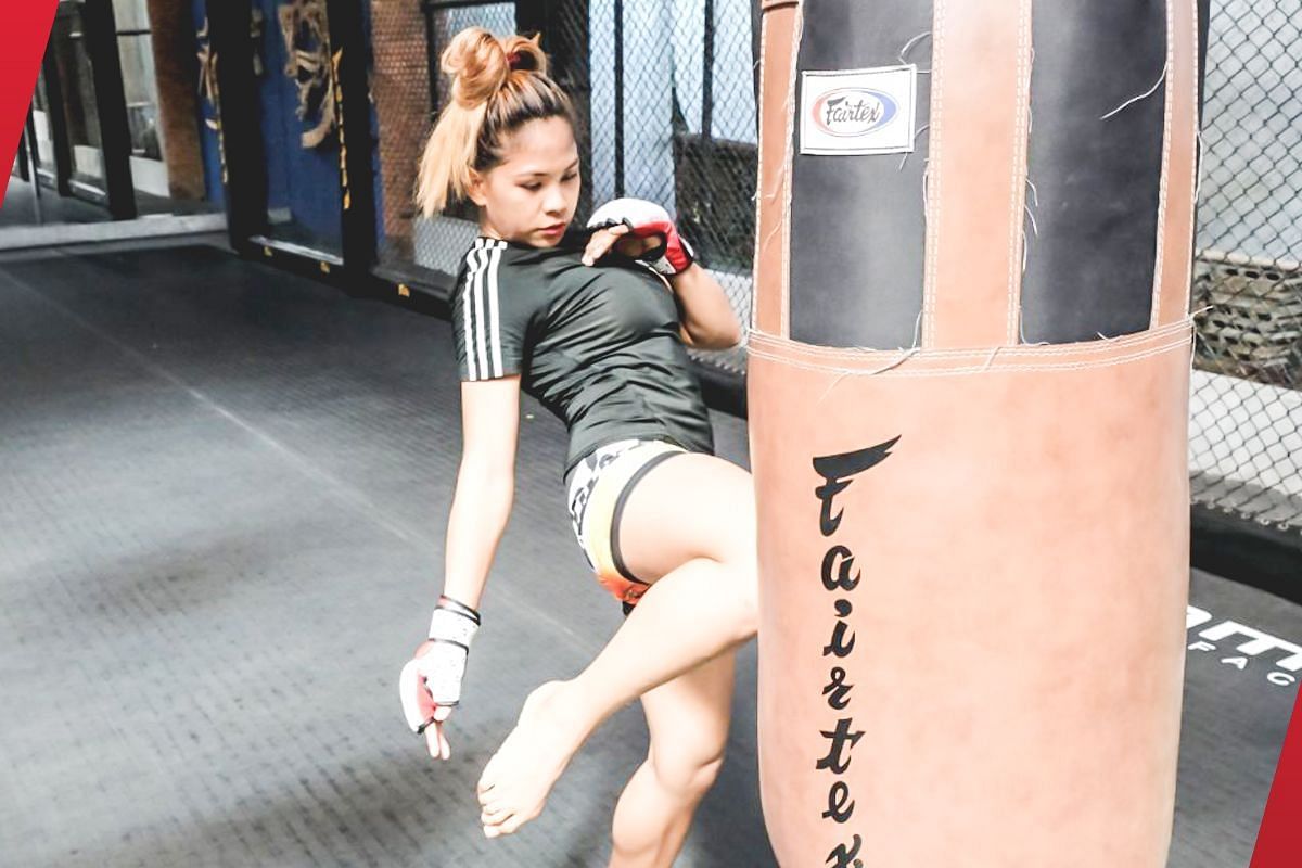 Denice Zamboanga during a training session [Photo via: ONE Championship]