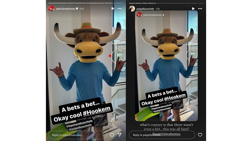 Patrick Mahomes puts on Texas Longhorn&#039;s mascot costume