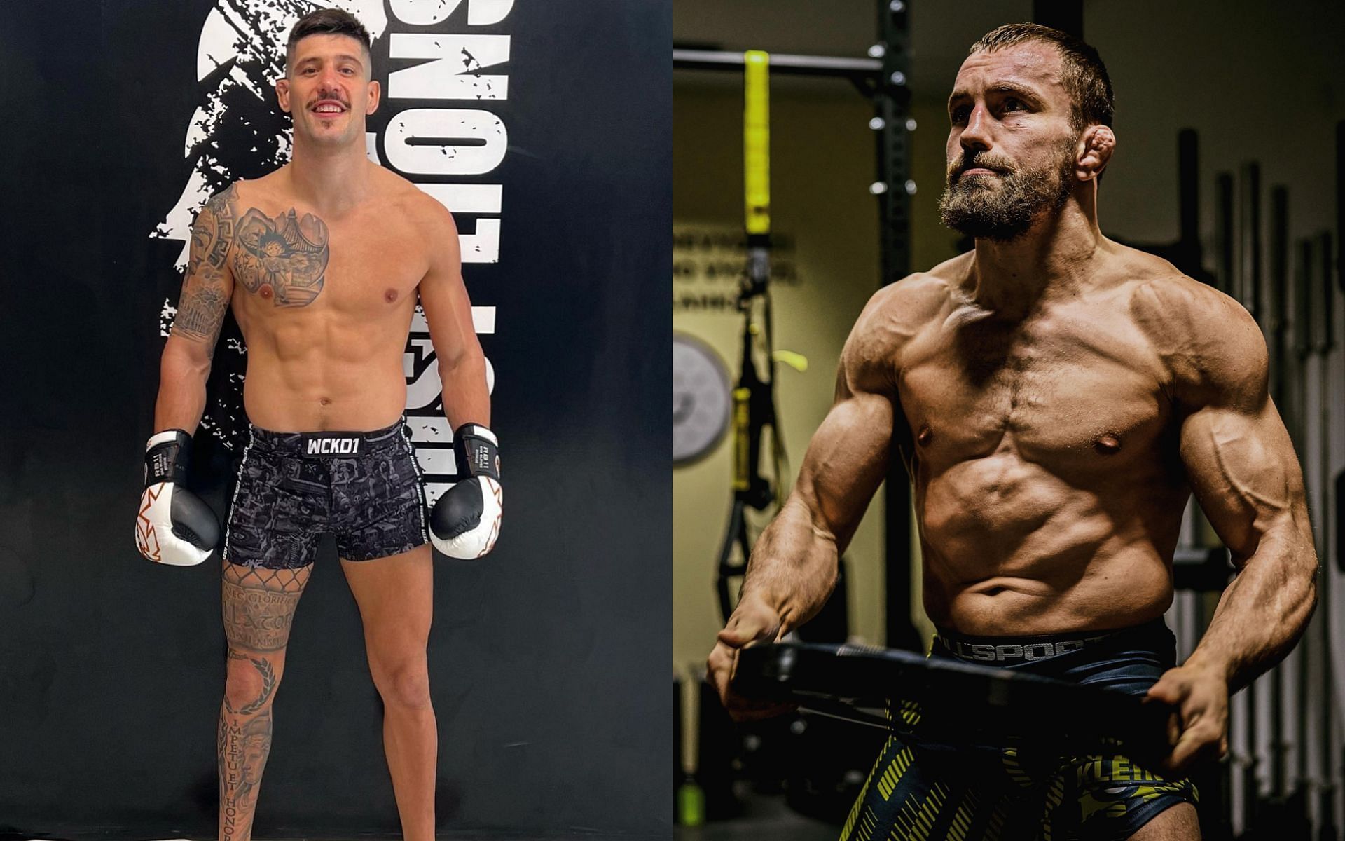 Ľudovit Klein (right) was originally scheduled to face Joel Alvarez (left) at UFC Vegas 87 [Photo Courtesy @joelelfenomenoalvarez and @lajosko.klein on Instagram]