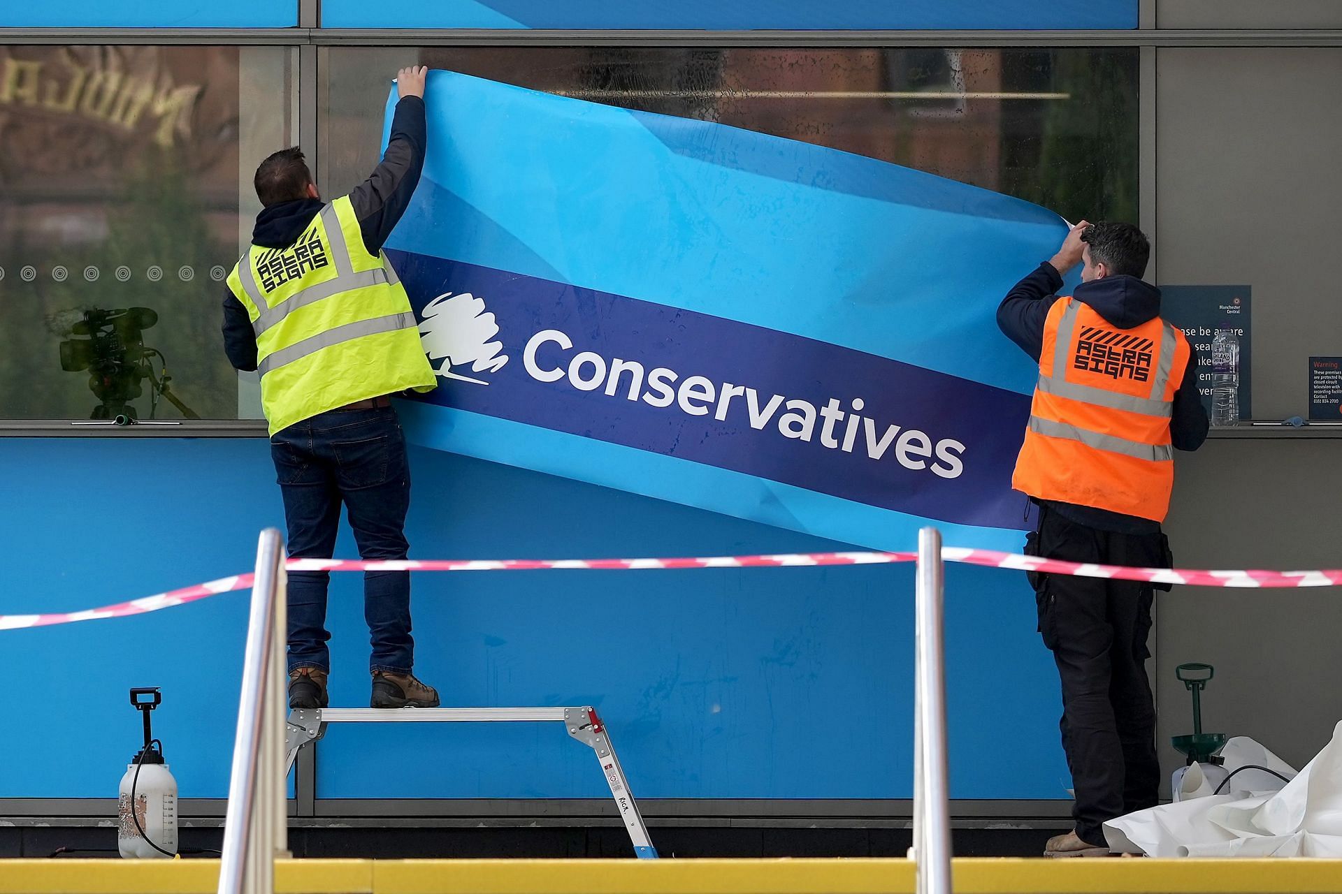 Manchester Prepares For The 2021 Conservative Party Conference