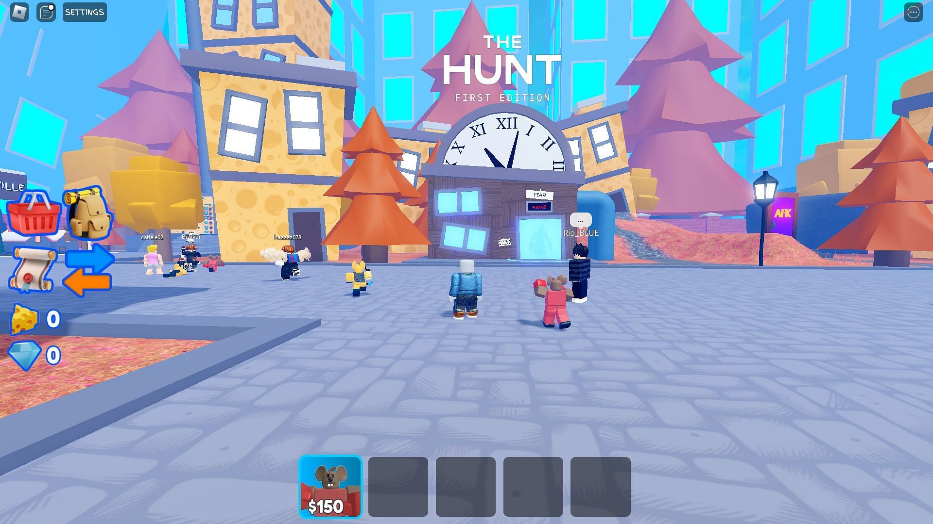 Starting The Hunt in Cheese TD (Image via Roblox)