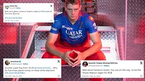 "17.5 Crores For Australian Stuart Binny" - Fans troll Cameron Green's poor outing against PBKS in IPL 2024