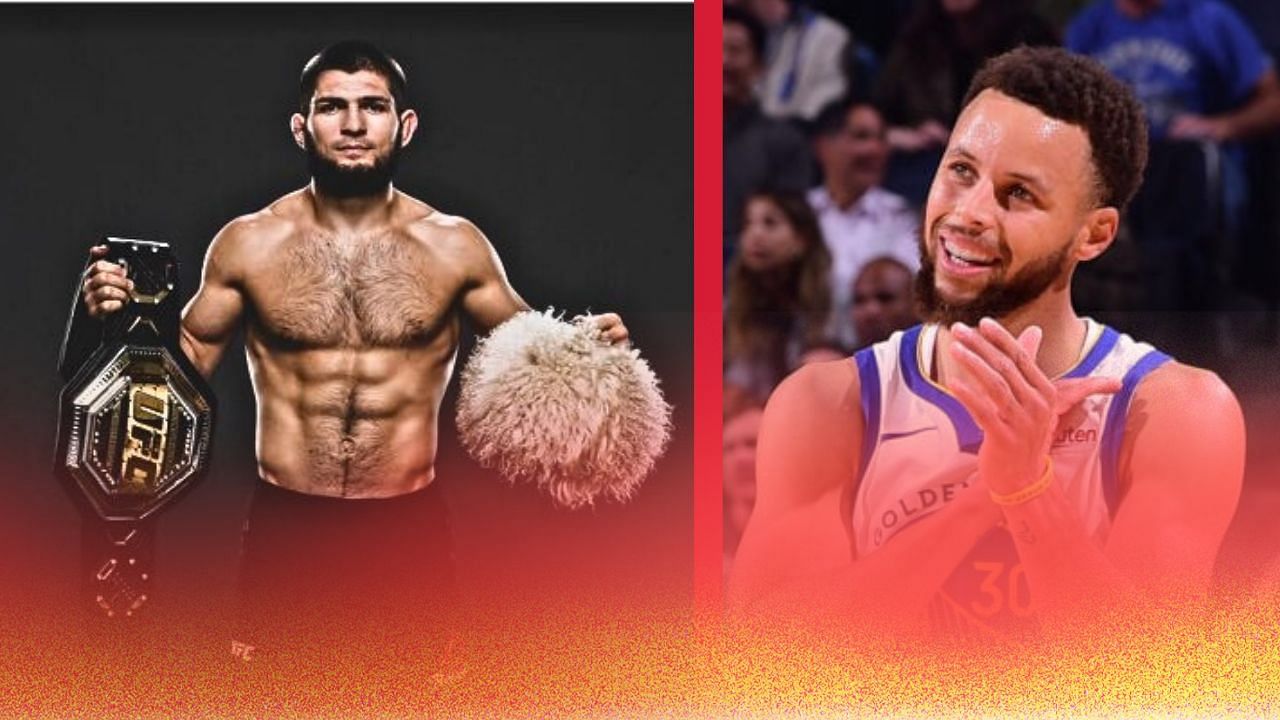 Khabib Nurmagomedov watched Steph Curry play against the Toronto Raptors.