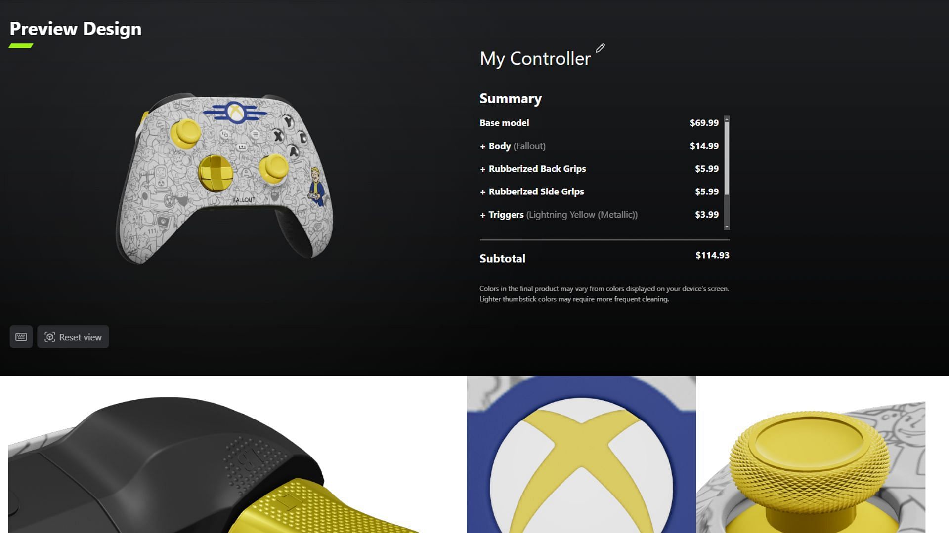 Xbox Fallout controller with most options decked out (Image via Xbox Design Lab)