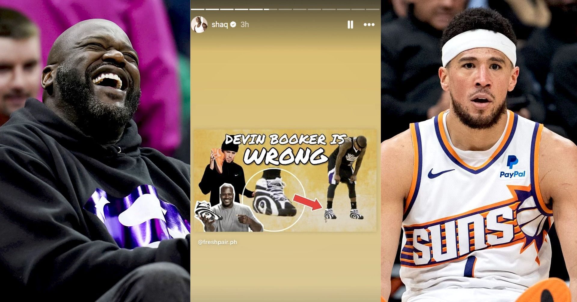 Shaquille O&rsquo;Neal seemingly claps back at Devin Booker&rsquo;s sneaker shade