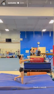 Sunisa Lee's Instagram story (Image via Instagram/sunisalee)