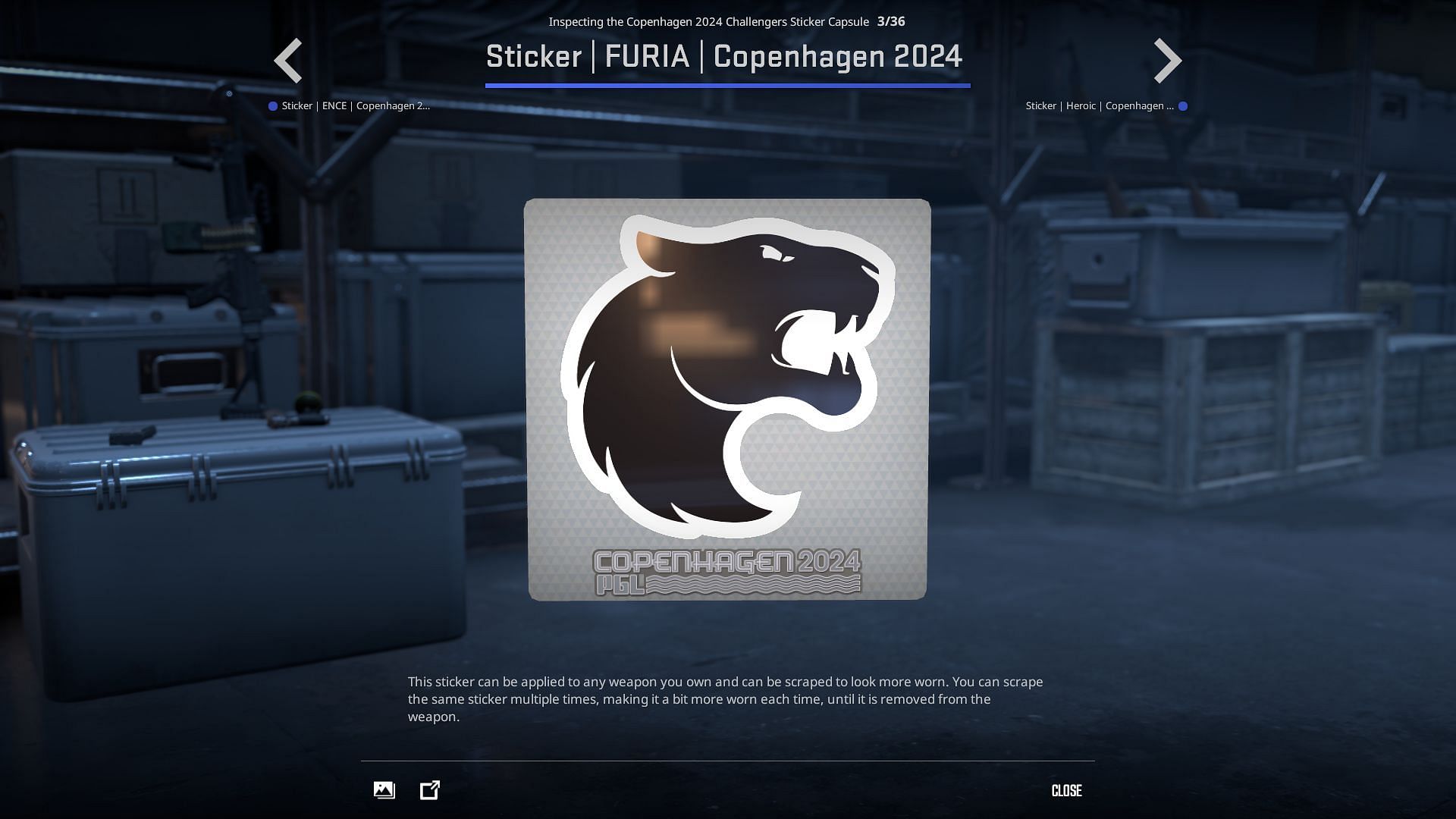 FURIA sticker (Image via Valve)