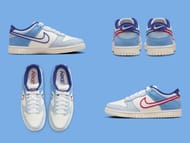 A closer look at the Nike Dunk Low 1972 sneakers (Image via YouTube/@ragnoupdates)