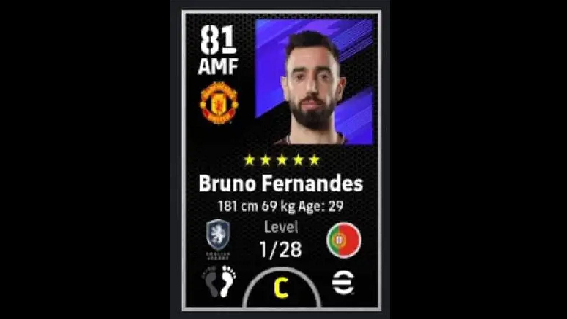 Bruno Fernandes is a versatile AMF in the game. (Image via Konami)