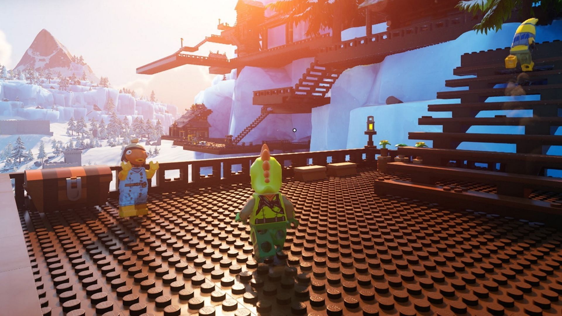 Fast travel in LEGO Fortnite should make exploring biomes easier (Image via Epic Games)