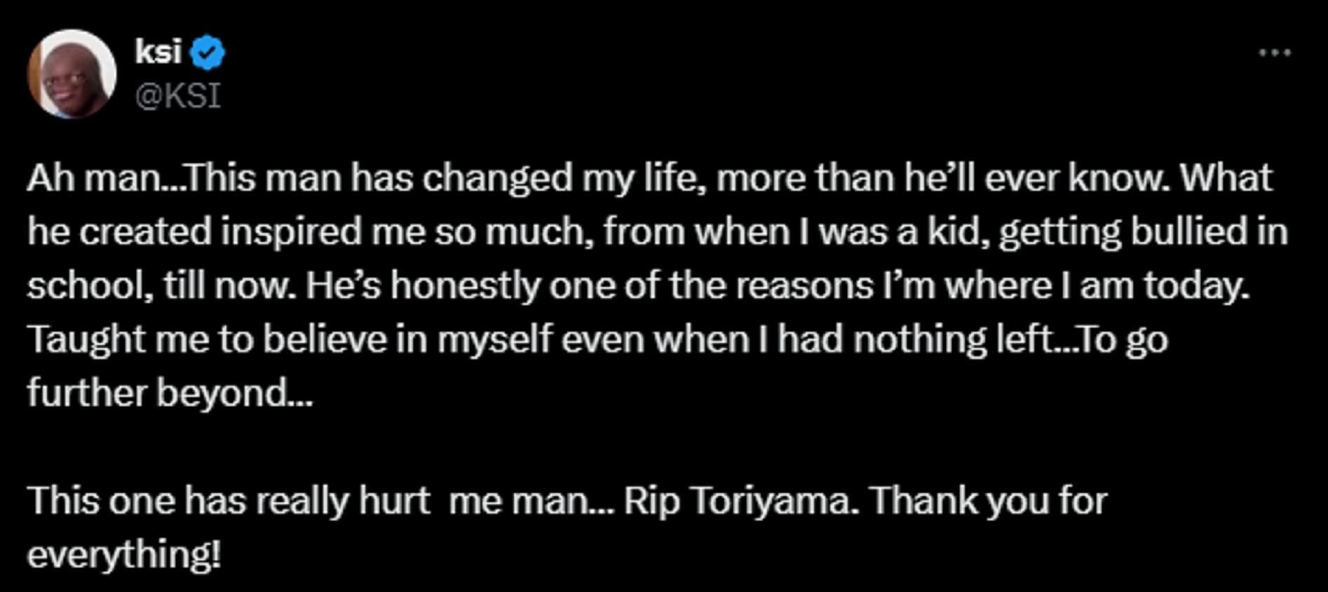 JJ shares poignant message following Akira Toriyama&#039;s death (Image via X)