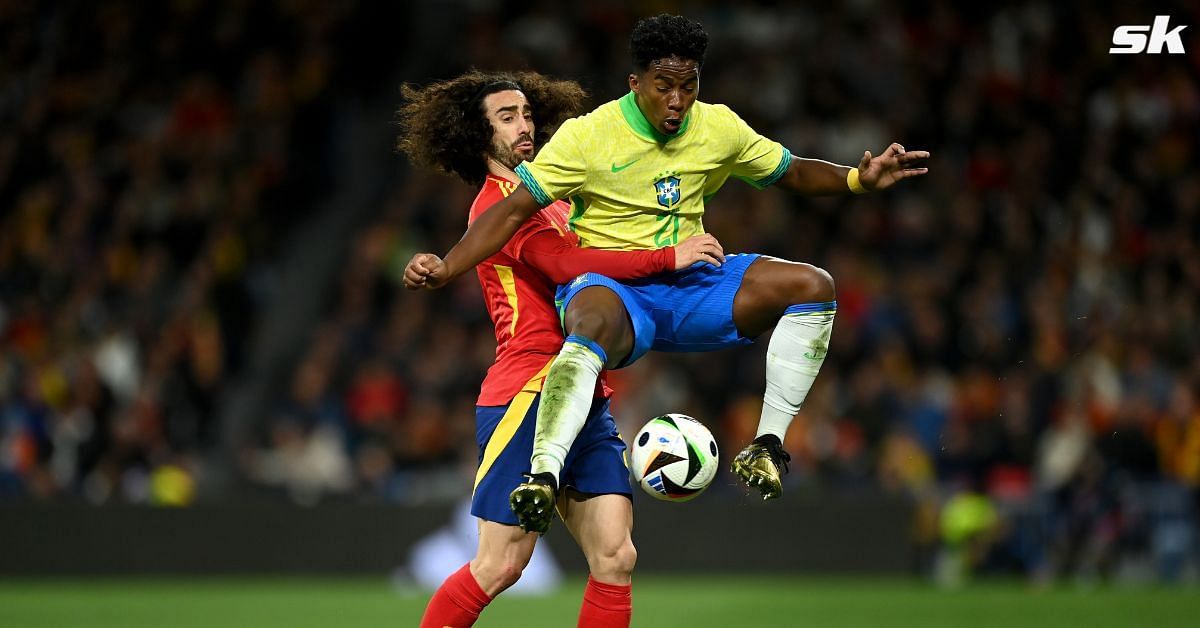 Spain and Brazil played out a 3-3 draw at the Santiago Bernabeu in Madrid