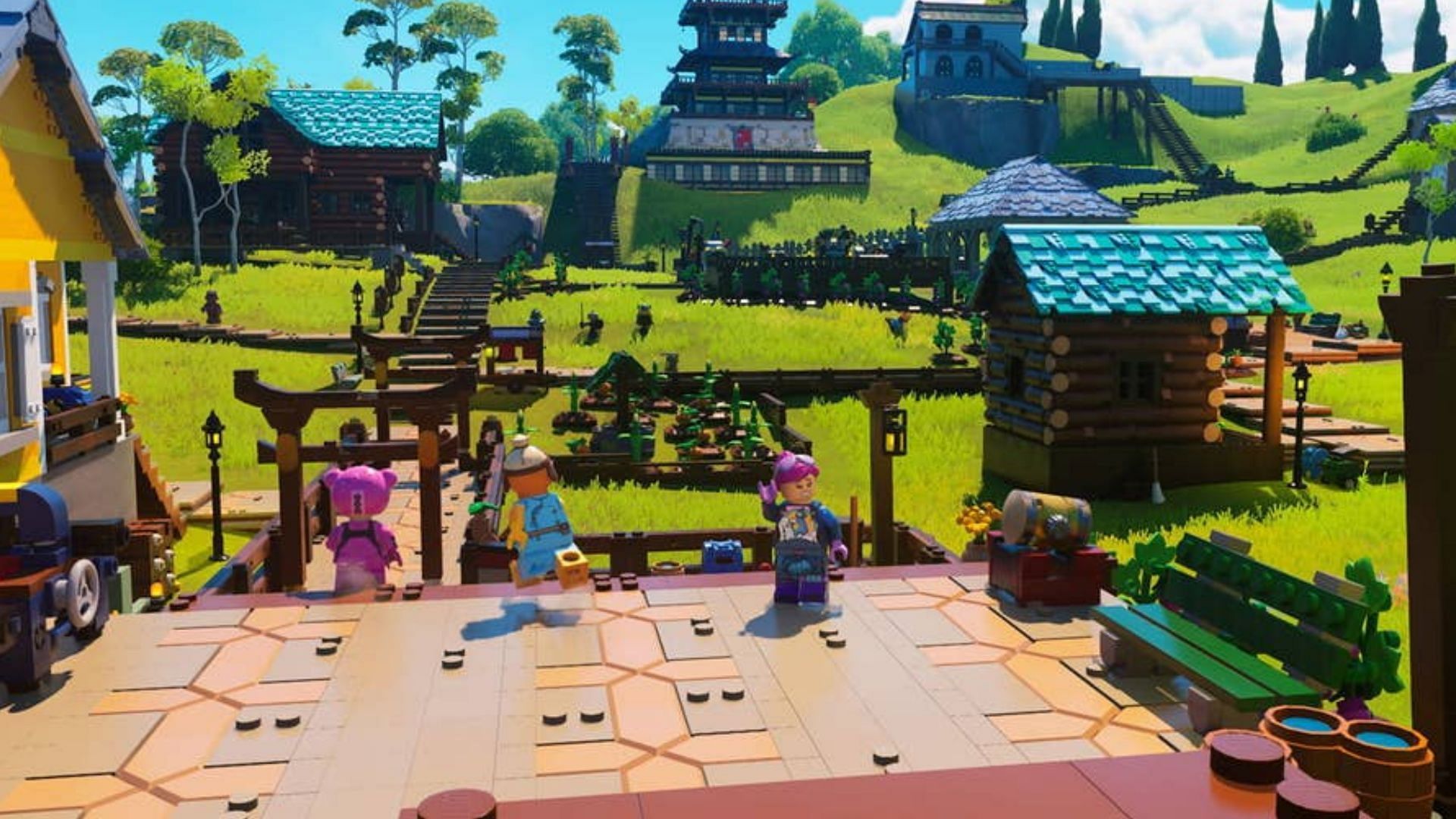 Fast travel in LEGO Fortnite should make inventory check and management quicker (Image via Epic Games)