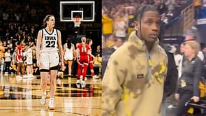 WATCH: $80 million worth Travis Scott marks presence to witness "friend" Caitlin Clark script all-time history in college basketball