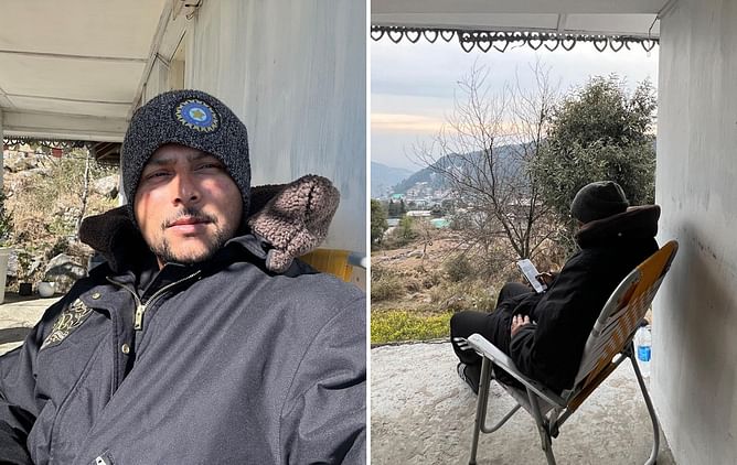 [In Pictures] "Breathing easy" - Kuldeep Yadav unwinds in the lap of nature ahead of IND vs ENG 5th Test