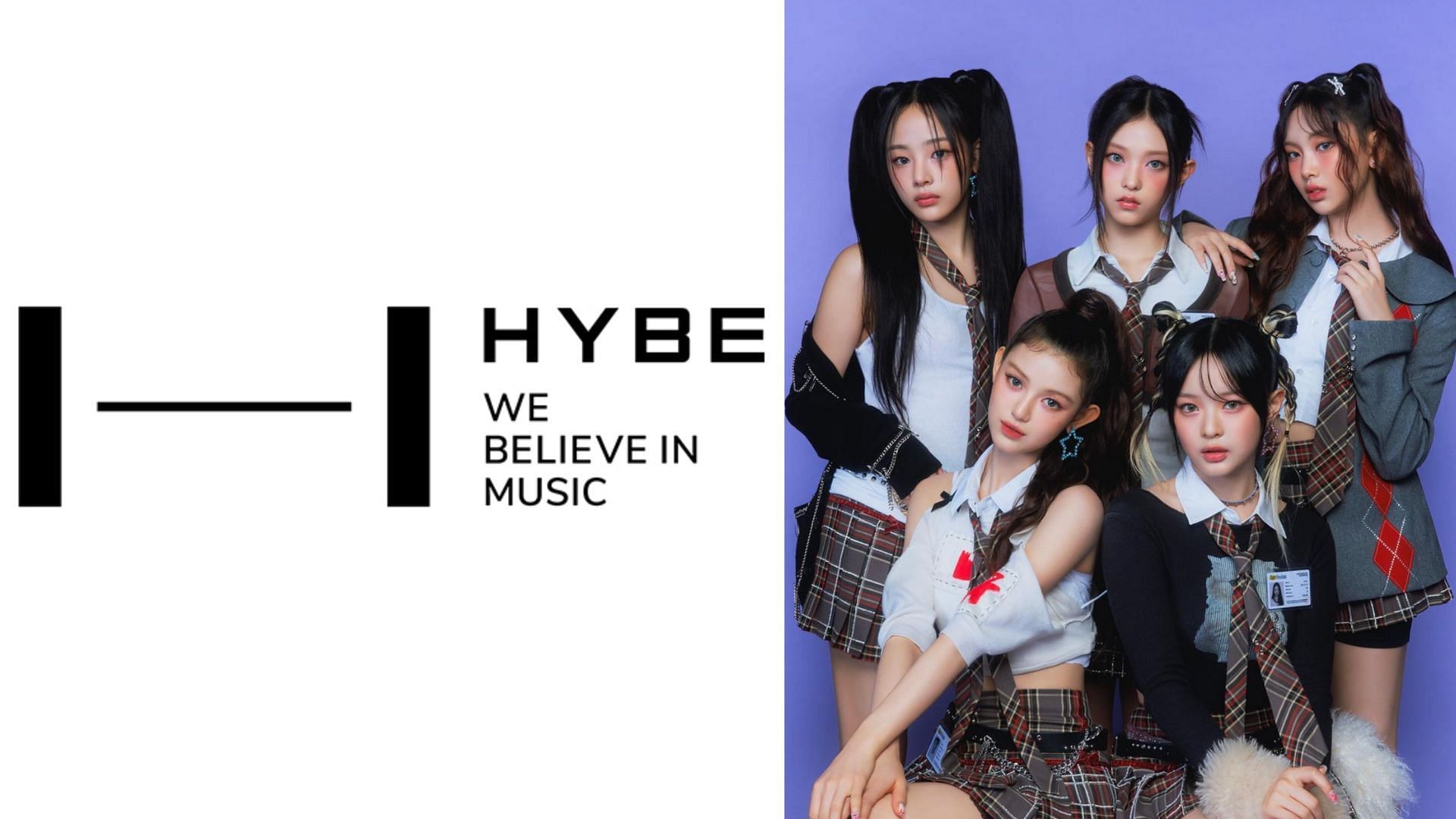 HYBE Labels and NewJeans (Image via X/@HYBEOFFICIALtwt, @newjeans_offiical)