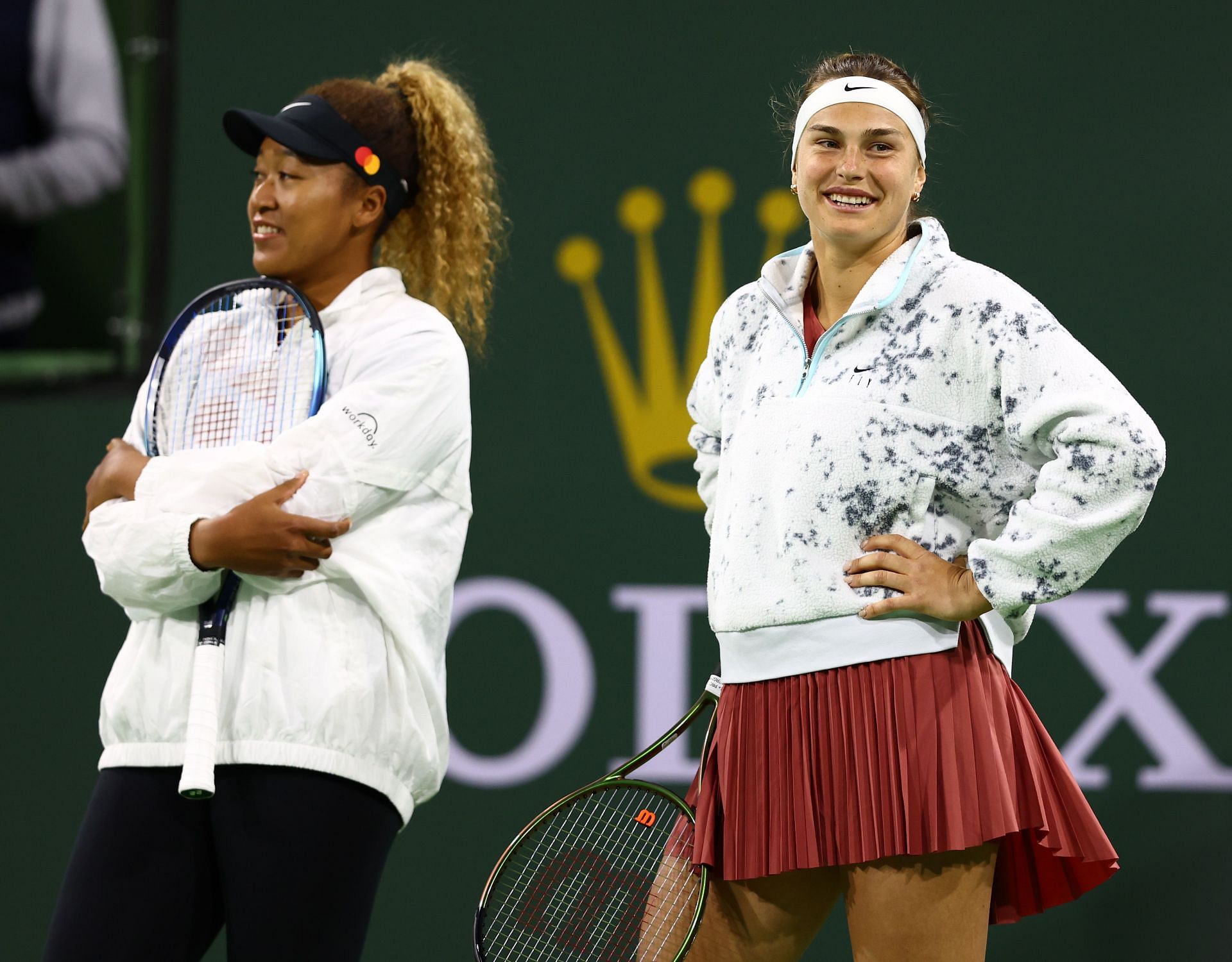 Naomi Osaka and Aryna Sabalenka at the 2022 BNP Paribas Open