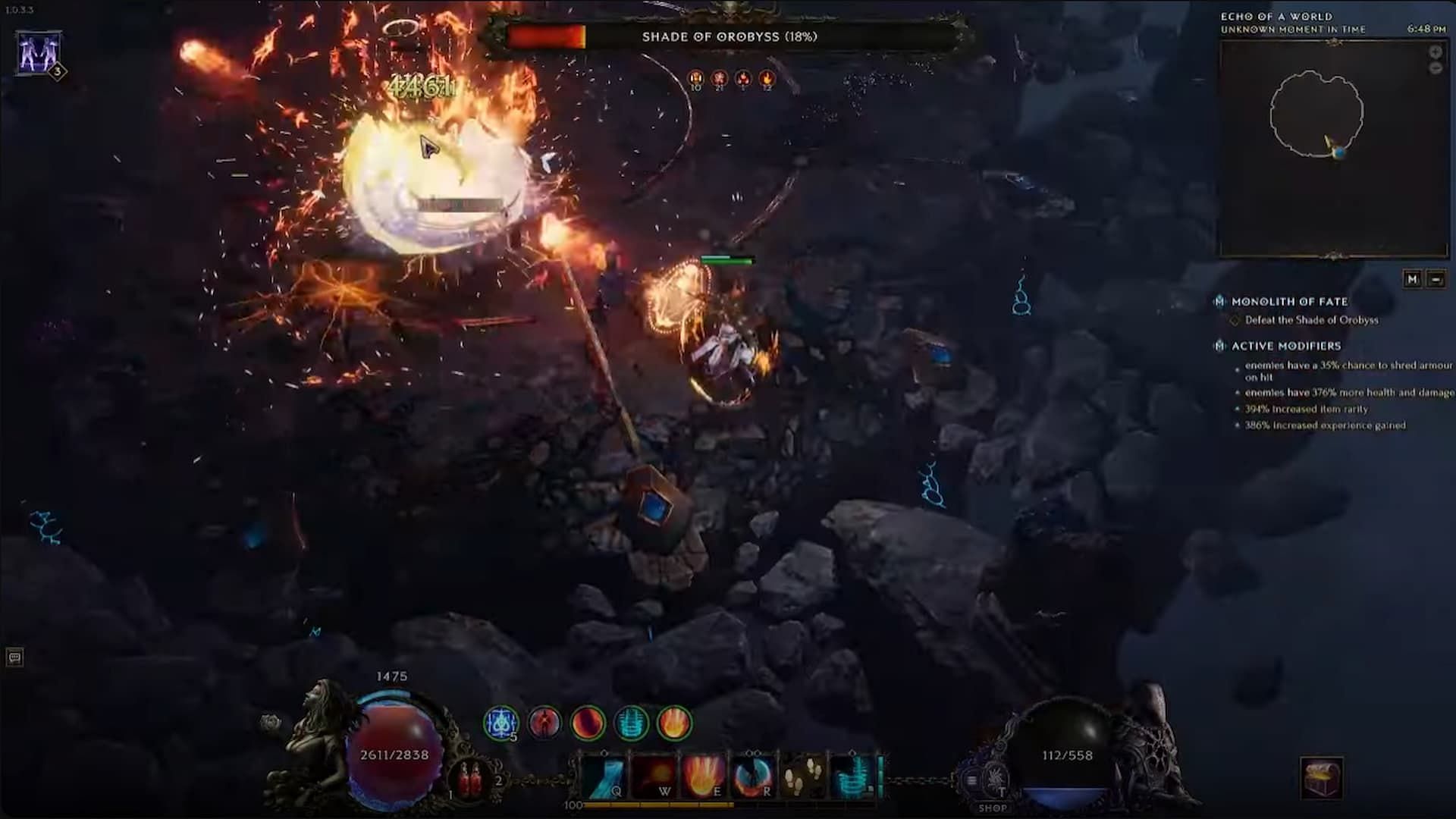 Fireball build in Last Epoch (Image via Eleventh Hour Games and ronarray/YouTube)