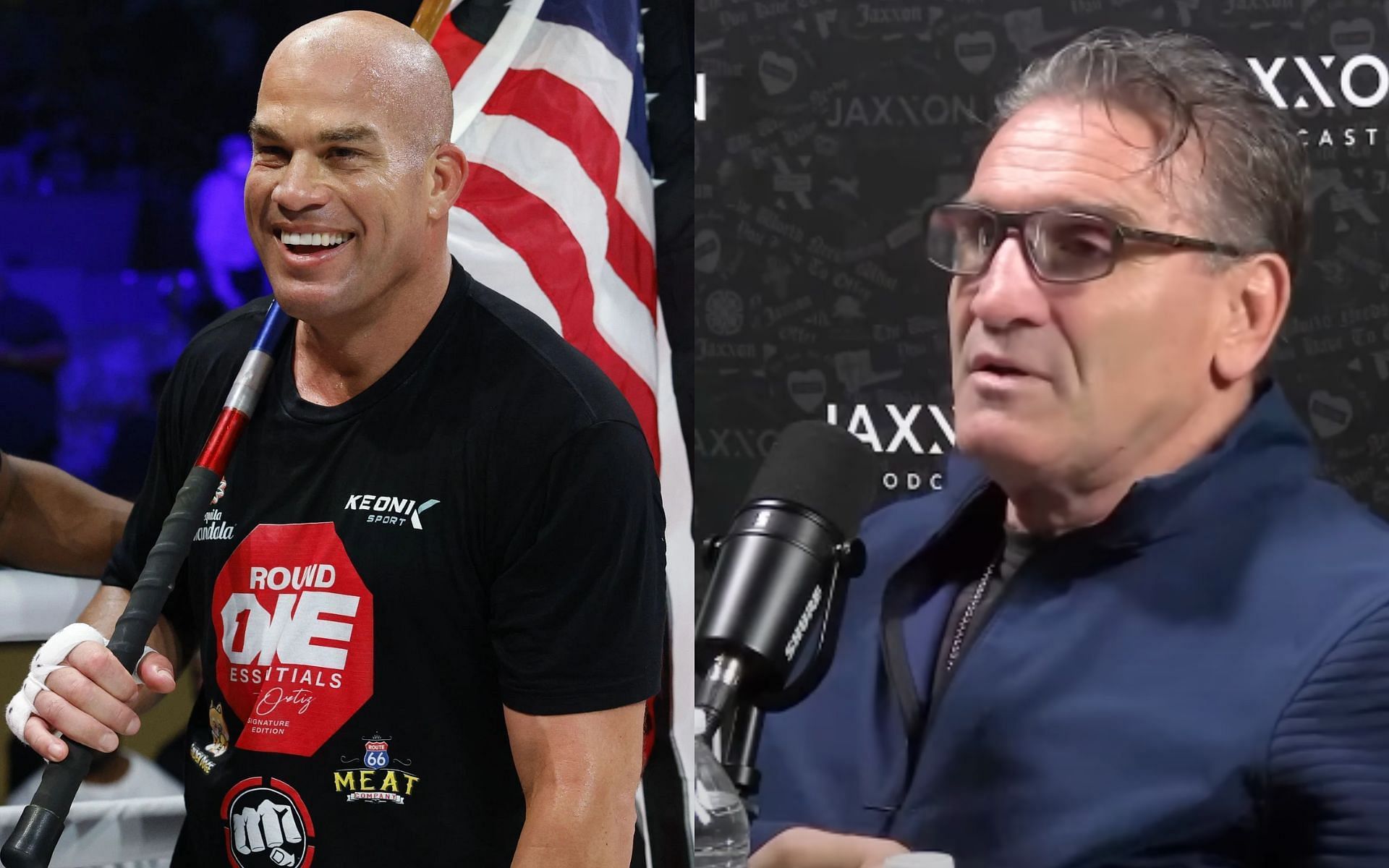 Hall of Famer Ken Shamrock opens up about importance of Tito Ortiz rivalry to the UFC [Image courtesy: Getty Images, and JAXXON PODCAST - YouTube]