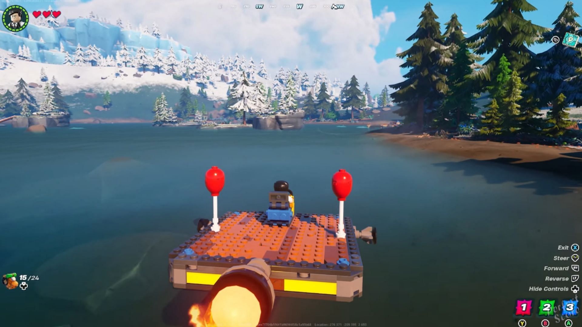 How to make a boat in LEGO Fortnite