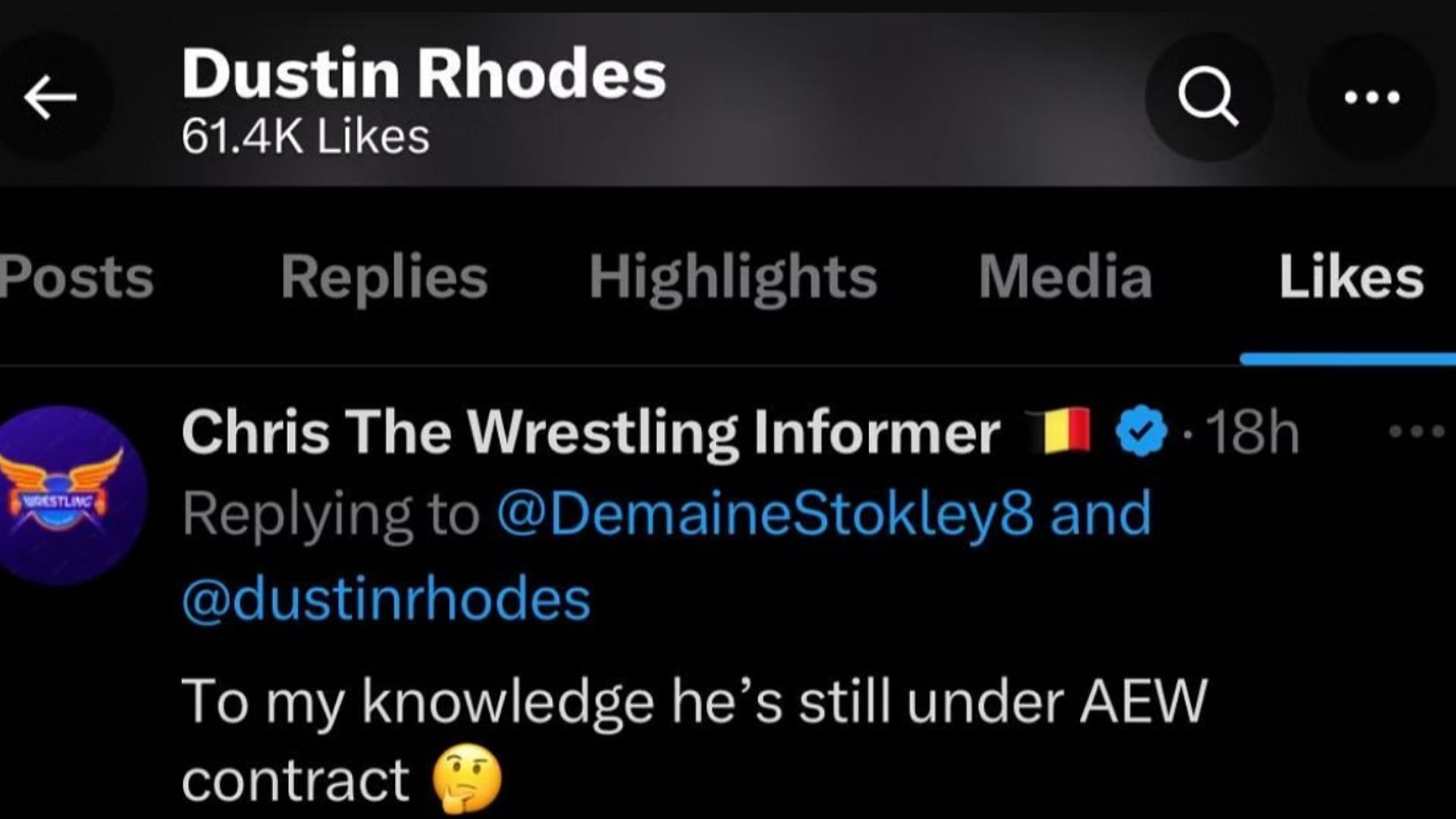 Dustin Rhodes may have confirmed his AEW status on X/Twitter