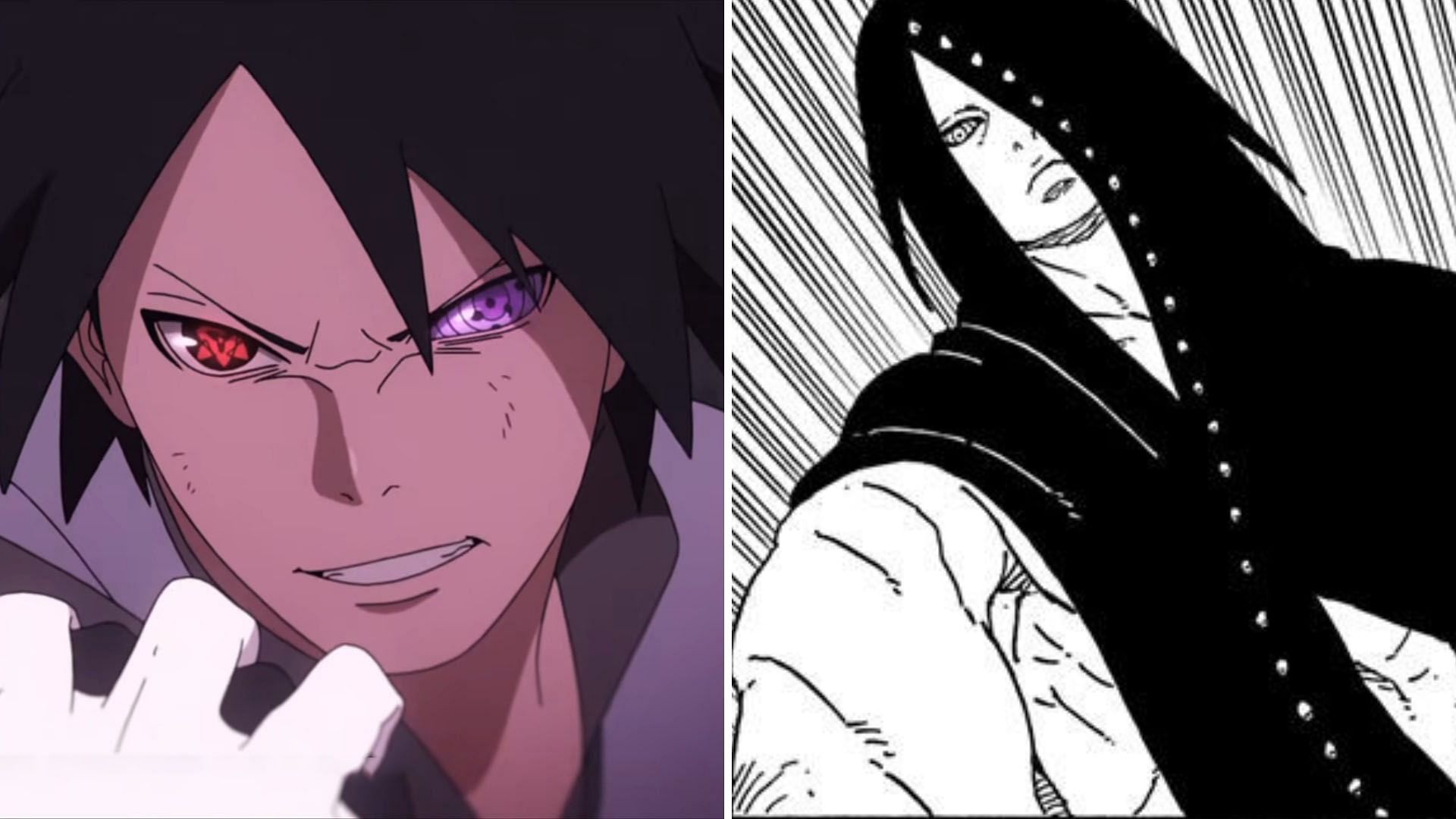 The parallel between Uchiha Sasuke and Hidari (Image via Sportskeeda) 