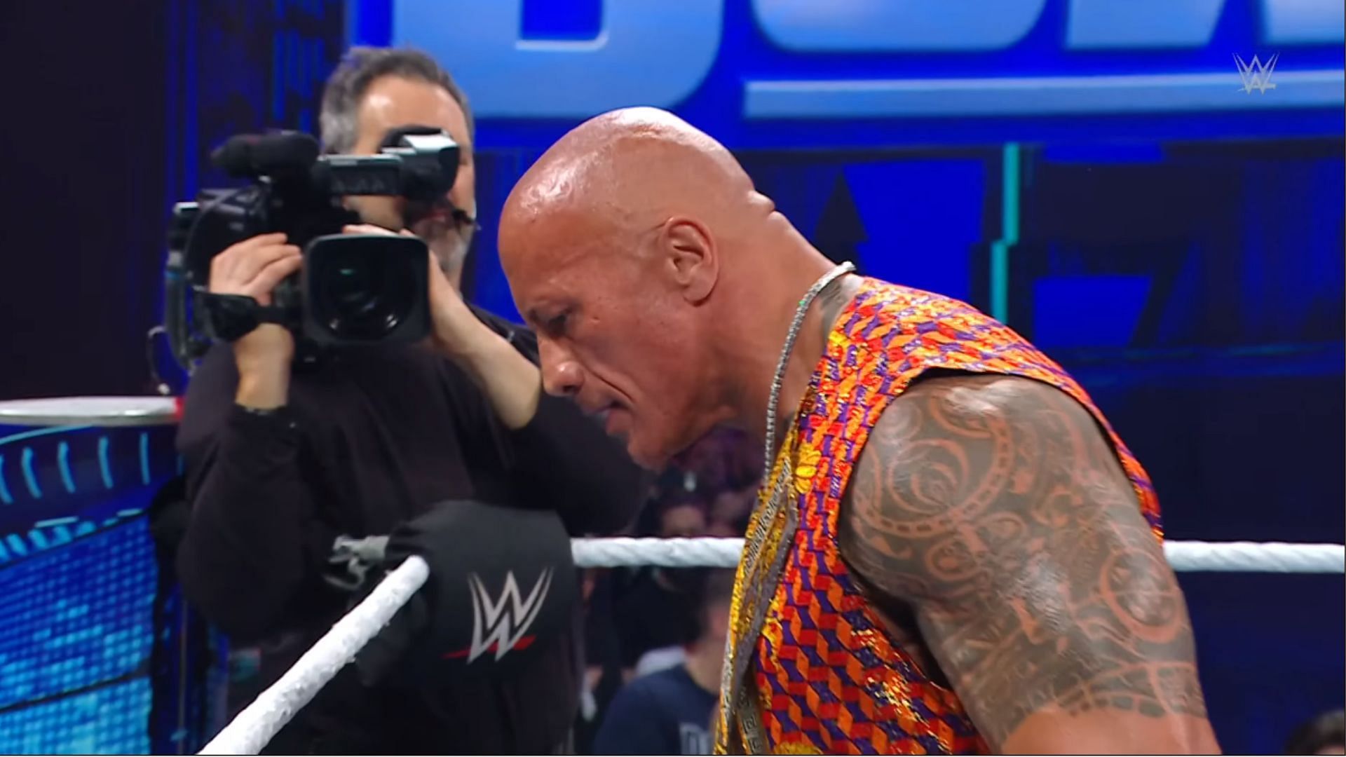 The Rock had a rather calm response to getting smacked across the face by the American Nightmare.