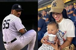PHOTO: Nestor Cortes Jr.'s wife Alondra shares glimpse of nephew donning Yankees gear in support of pitcher during game
