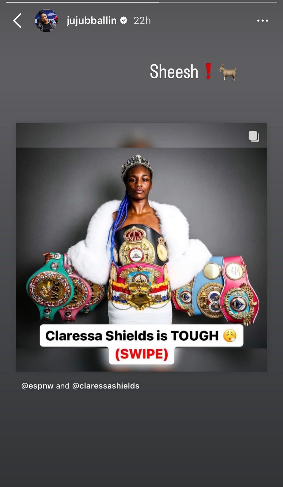 Watkins praised Shields on her Instagram story