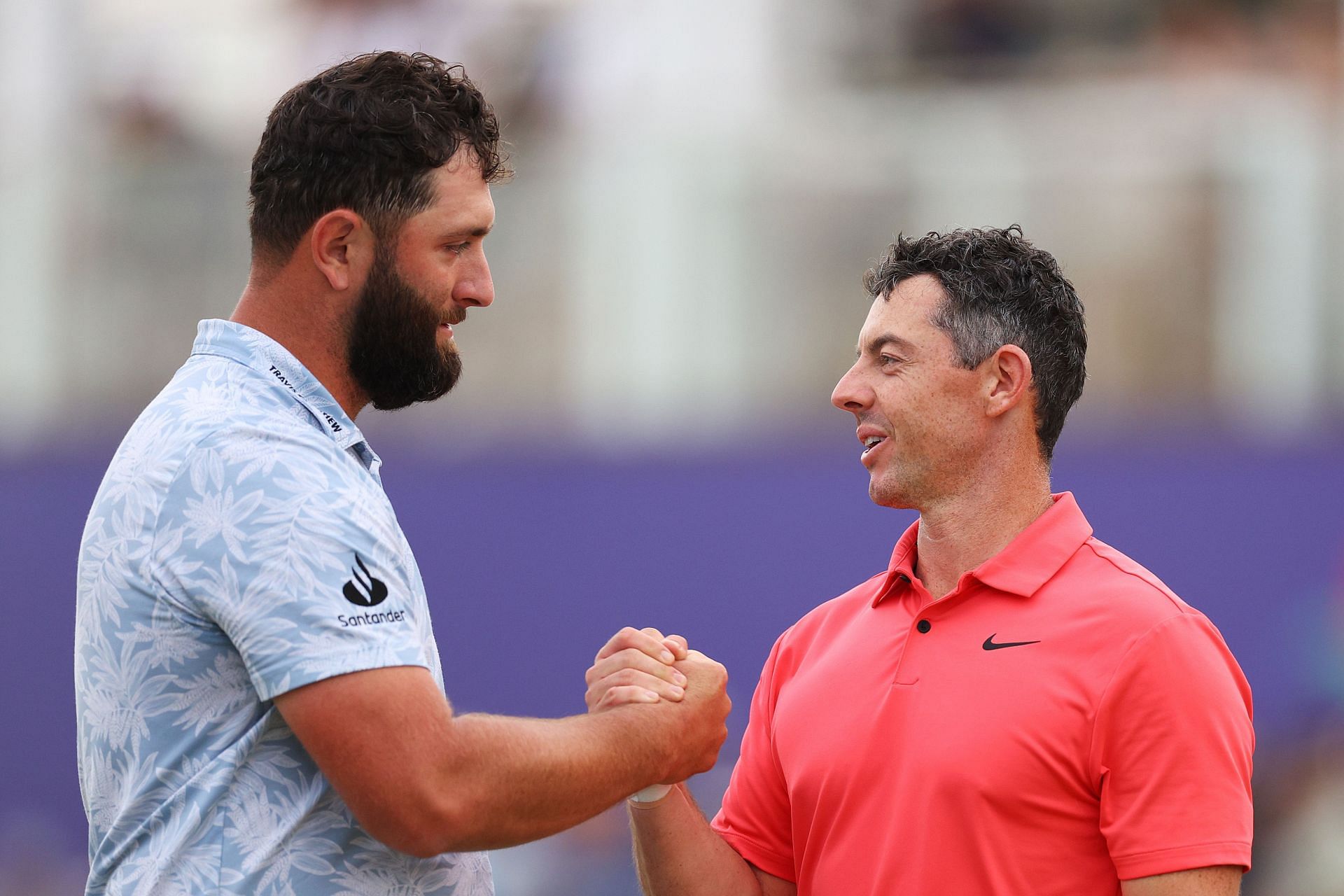 Jon Rahm and Rory McIlroy share a thought about global golf