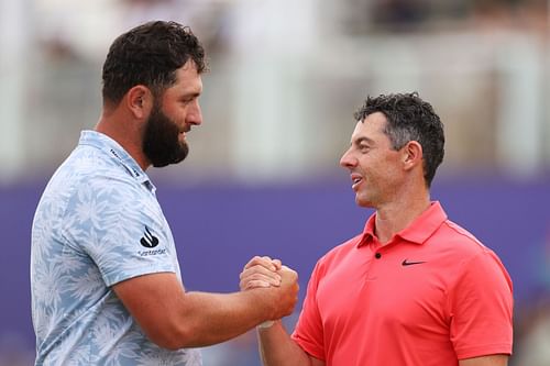 Jon Rahm and Rory McIlroy share a thought about global golf