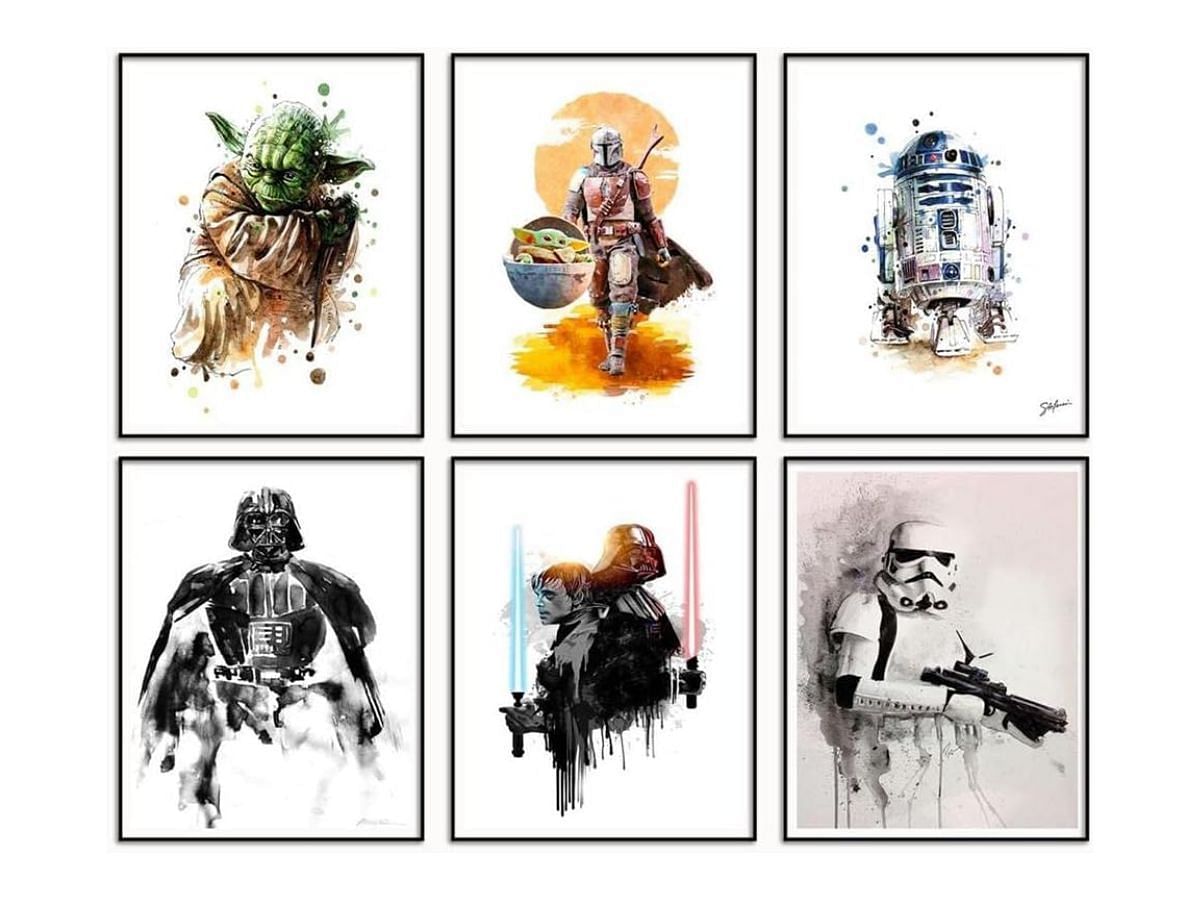 Posters Watercolor Prints for Star Wars home decor (Image via Amazon)