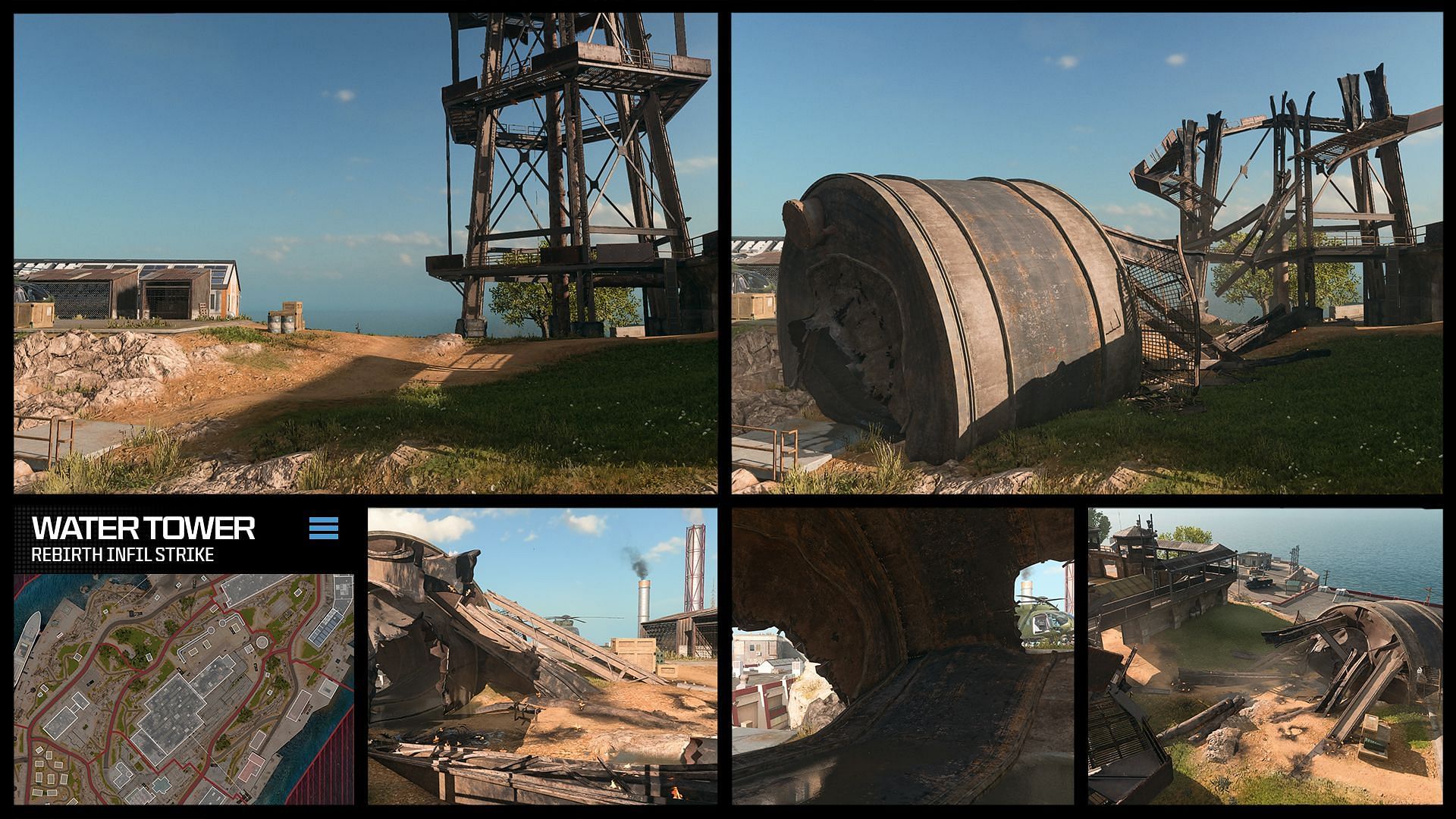 Water Tower in Warzone Rebirth Island (Image via Activision)