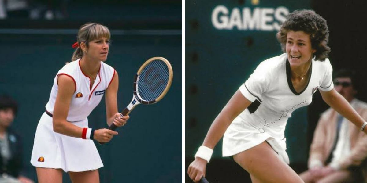 Pam Shriver presented with a bracelet from Chris Evert collection as ...