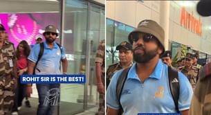 [Watch] "Dekho woh aa gaya" - Fans greet Rohit Sharma as he lands in Mumbai ahead of MI vs RR IPL 2024 clash