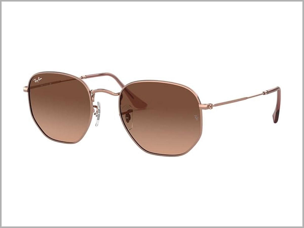 The Ray-Ban Rb3548n hexagonal flat lens sunglasses (Image via Amazon)