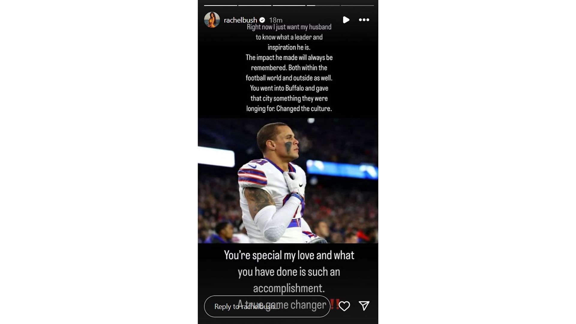 Rachel Bush on Jordan Poyer's Bills release (Image credit: @rachelbush IG)