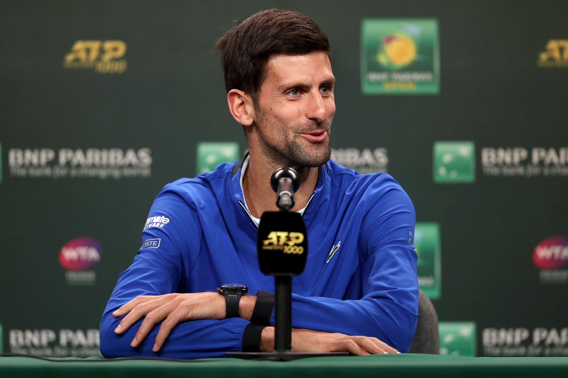 Novak Djokovic at the 2019 BNP Paribas Open in Indian Wells - Getty Images