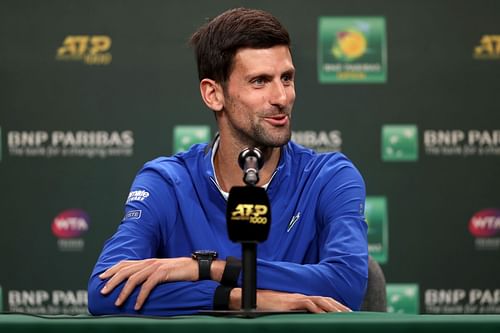 Novak Djokovic at the 2019 BNP Paribas Open in Indian Wells - Getty Images