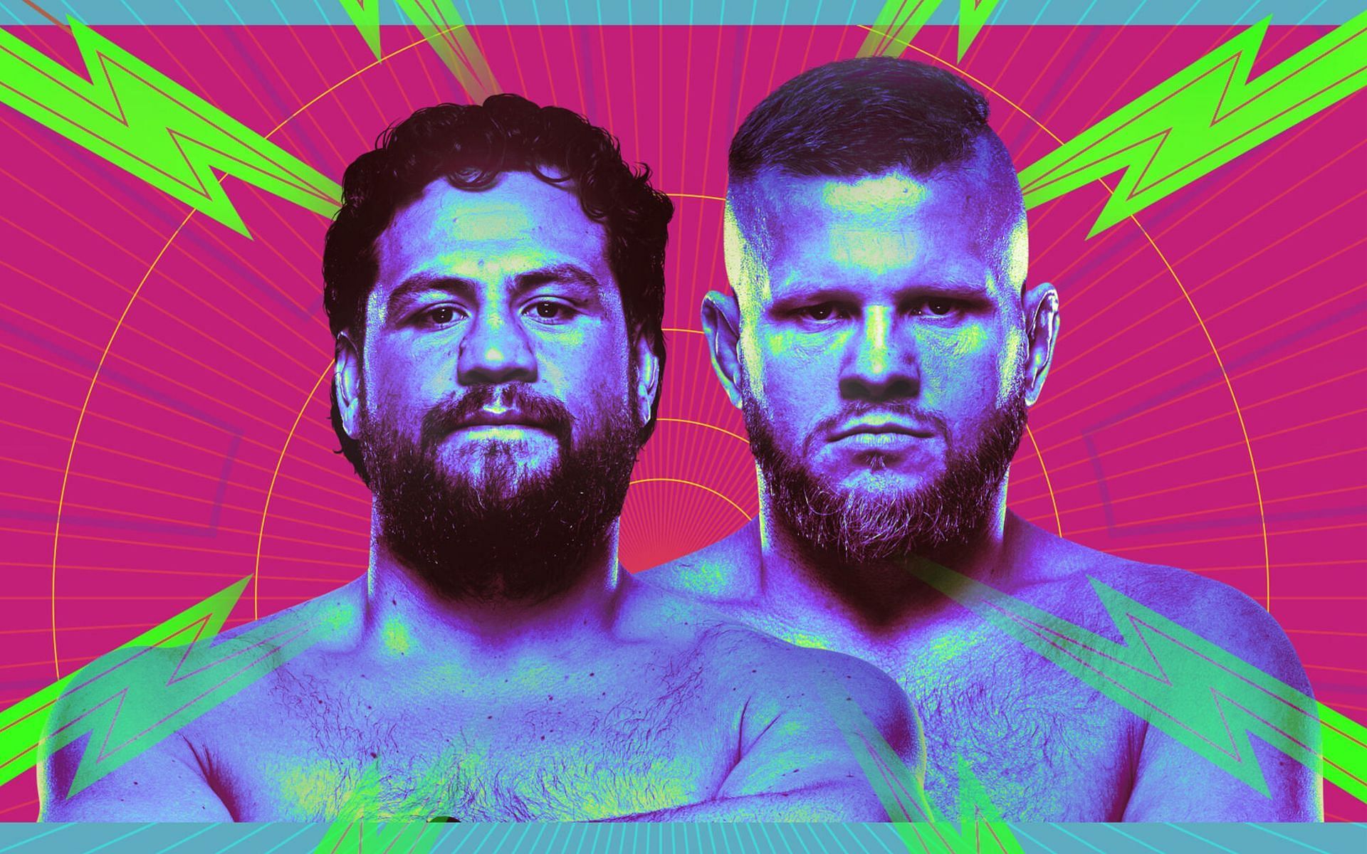 Tai Tuivasa (left) vs. Marcin Tybura will headline the UFC Vegas 88 event [Image Courtesy: @ufc.com]