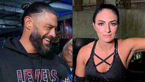 Old footage of Roman Reigns emerges watching Sonya Deville be oiled up by female WWE star; spotted breaking character