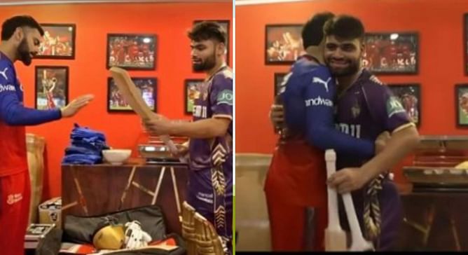 "Thank you for the advice bhaiya" - Rinku Singh catches up with Virat Kohli after RCB vs KKR IPL 2024 clash