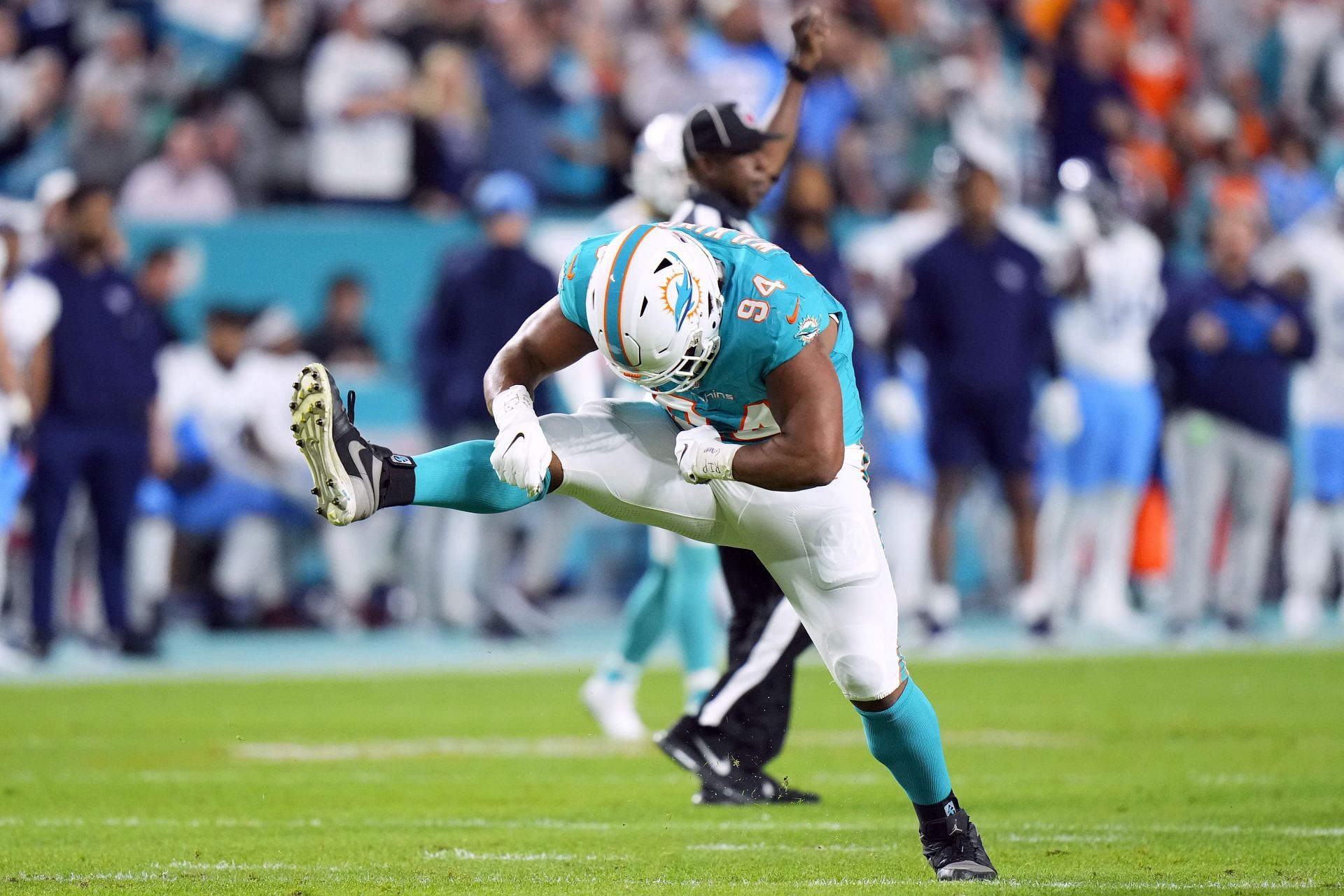 Christian Wilkins during Tennessee Titans vs. Miami Dolphins