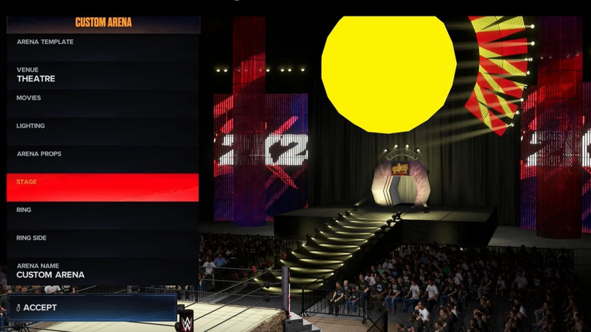 Modify the arena by selecting the options (Image via YouTube/ Poru99)