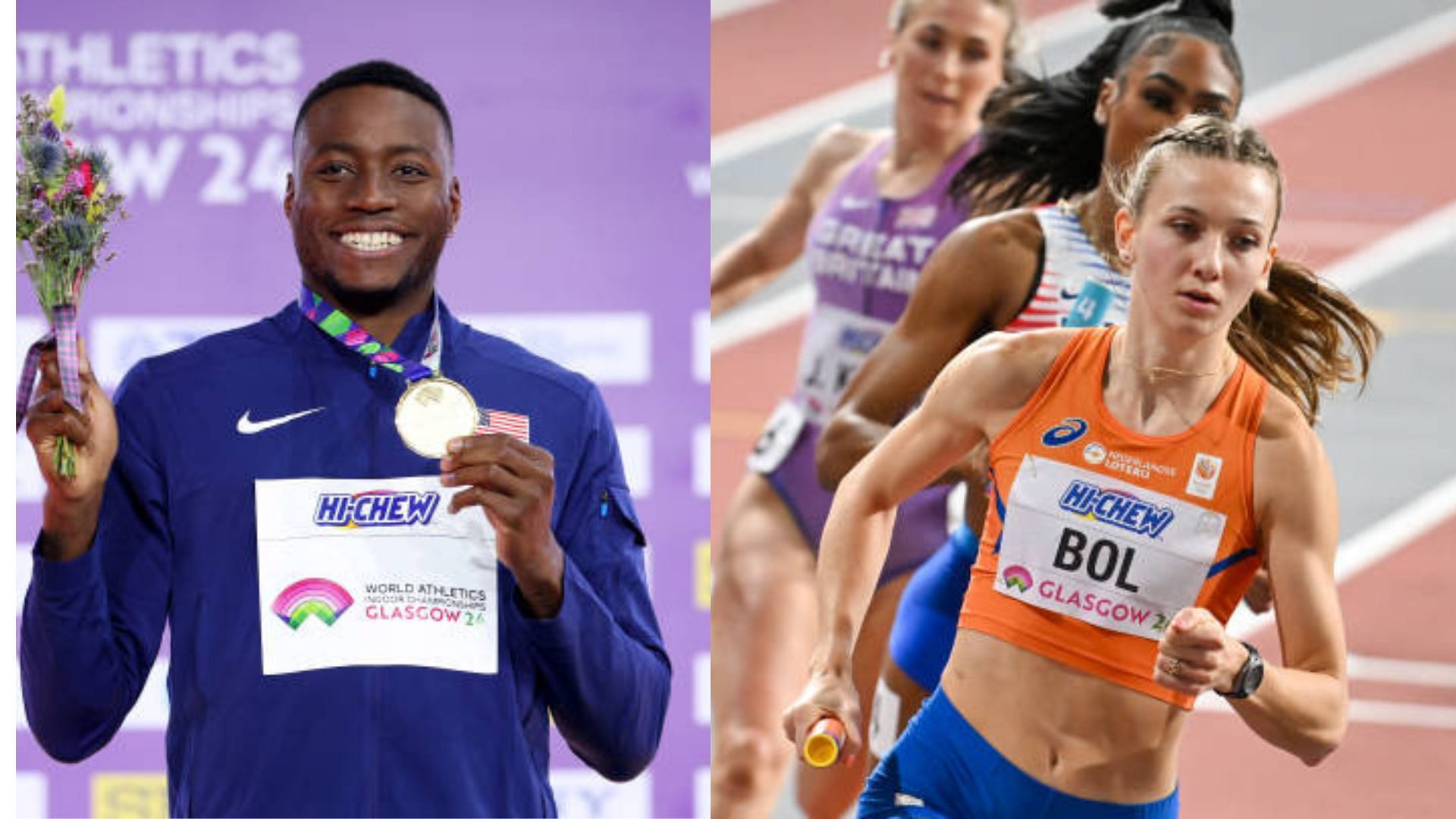 Grant Holloway and Femke Bol (Image via Getty)